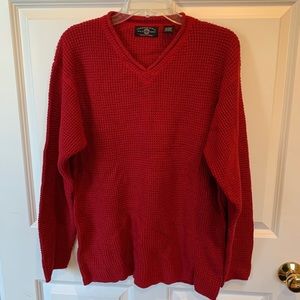 Men’s red knit AE sweater